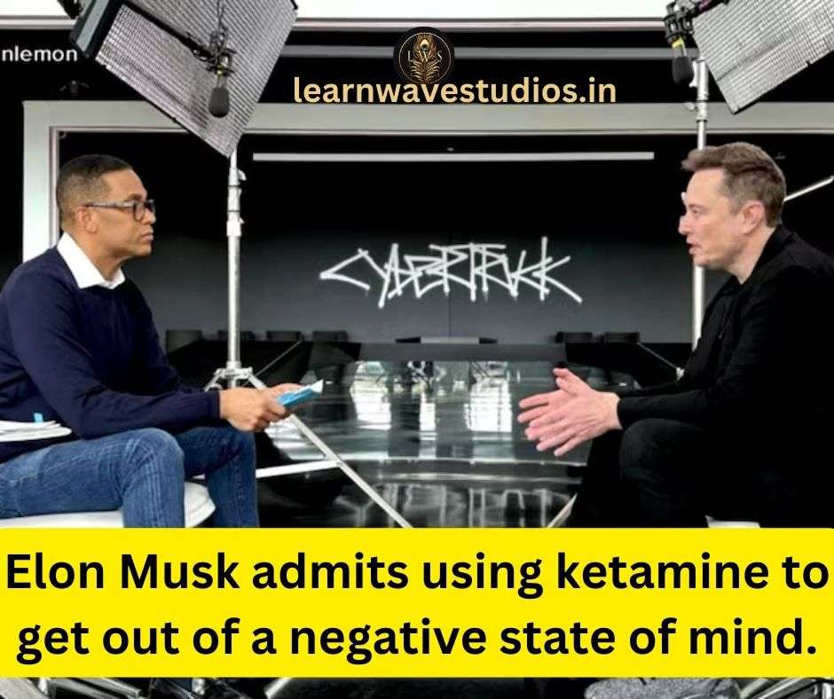 Elon Musk admits using ketamine to get out of a negative state of mind.